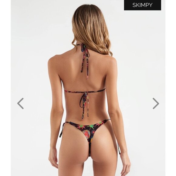 NWT OneOne Swimwear Bikini SET Sunray Black Print Space New Ariel Zodiac Pattern - Picture 8 of 14